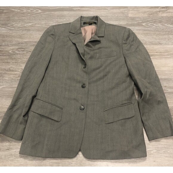 VTG BROOKS BROTHERS Blazer‎ Women's Size 8 Gray Sport Office Jacket USA Wool - Picture 1 of 5